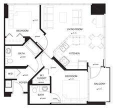 2E w Balcony Renovation 2 S-0824 floor plan